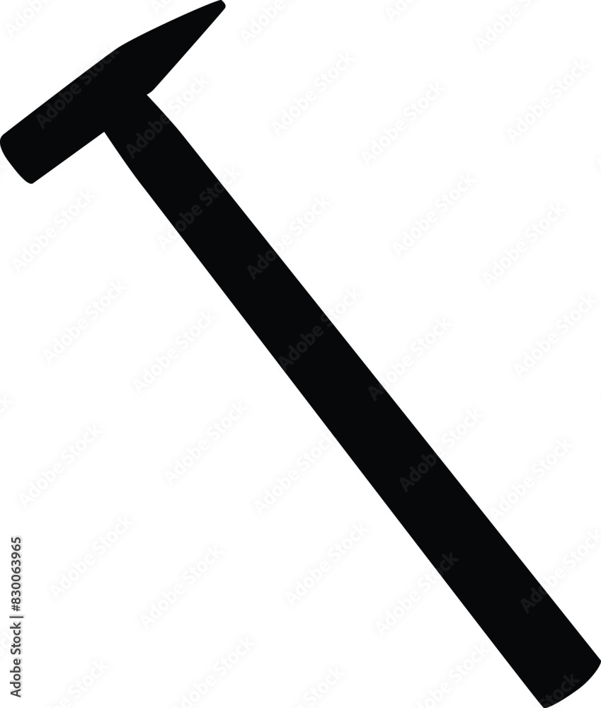 Silhouette of hammer illustration. Essential tool in black color. Home repair accessories. Silhouette of hammer illustration. Essential tool in black color. Home repair accessories.