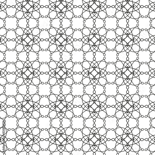 Black and white architectural seamless pattern 