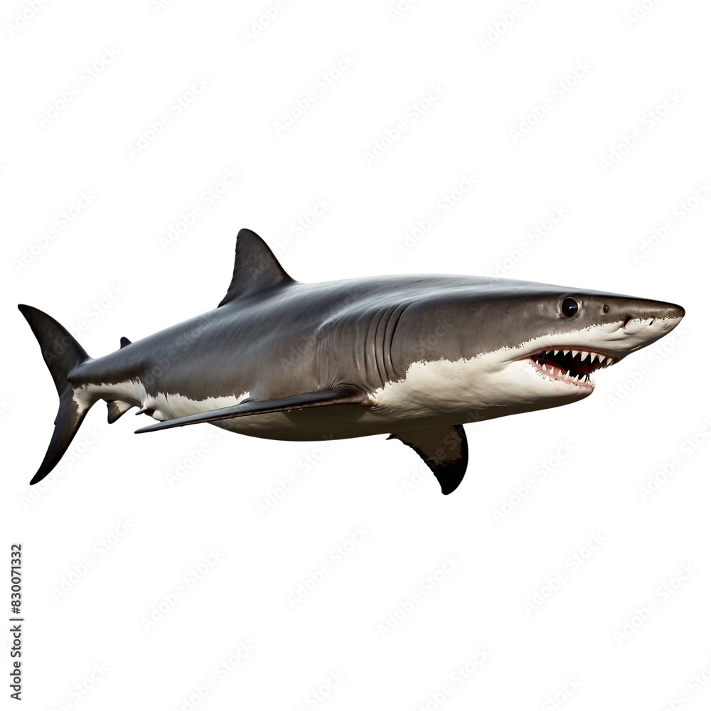 Obraz premium Shark isolated on Transparent Background