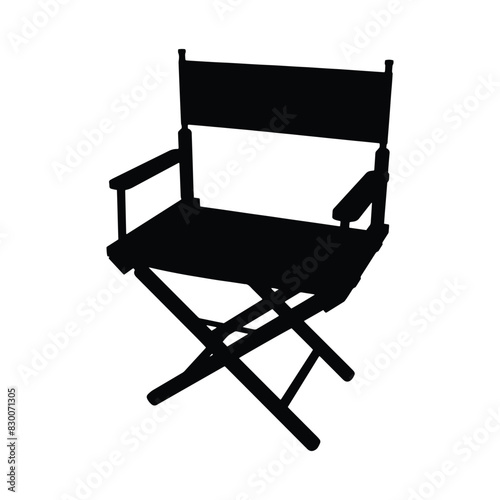 Director's Chair Silhouette Vector Illustration 