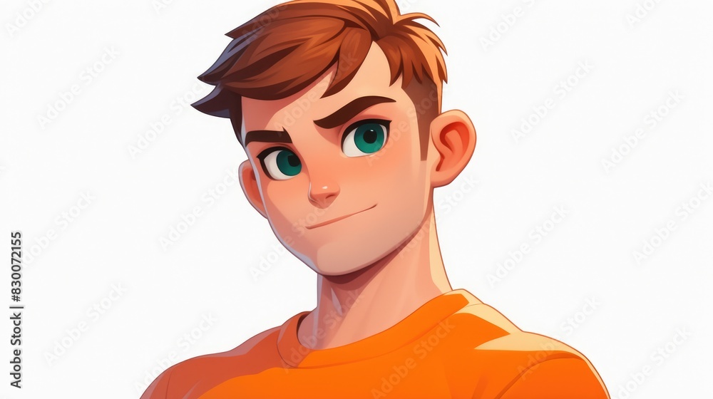 Dynamic cartoon illustration of an assertive boy perfect for web design projects This 2d icon stands out brilliantly against a white background Dynamic cartoon illustration of an assertive boy perfect for web design projects This 2d icon stands out brilliantly against a white background