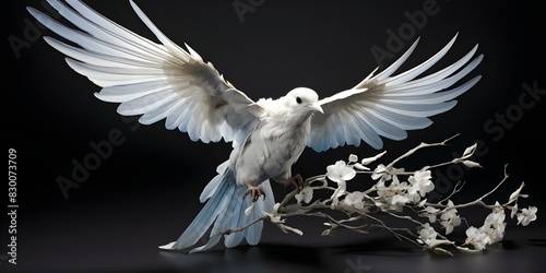 Image for International Day of Peace broken weapon transforming into dove. Concept Peace, Symbol, Transformation, Weapon, Dove
