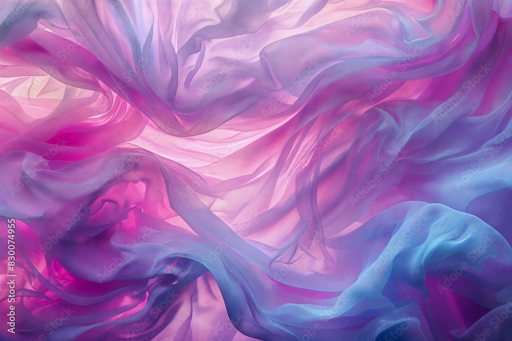a vibrant and flowing arrangement of fabric in shades of pink, purple, and blue, creating an abstract and dynamic visual texture a vibrant and flowing arrangement of fabric in shades of pink, purple, and blue, creating an abstract and dynamic visual texture