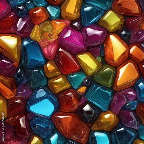 Colorful glass object abstract wallpaper background