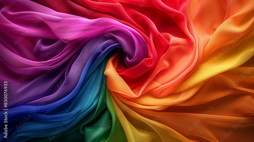 3D display podium, bright background with rainbow flying silk cloth curtain. Nature wind. Beauty, cosmetic product presentation stand. Luxury feminine mockup 3d render advertisement. Cotton fabrick 3D display podium, bright background with rainbow flying silk cloth curtain. Nature wind. Beauty, cosmetic product presentation stand. Luxury feminine mockup 3d render advertisement. Cotton fabrick
