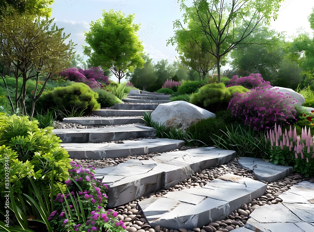 Obraz premium Landscape designæ•ˆæžœå›¾