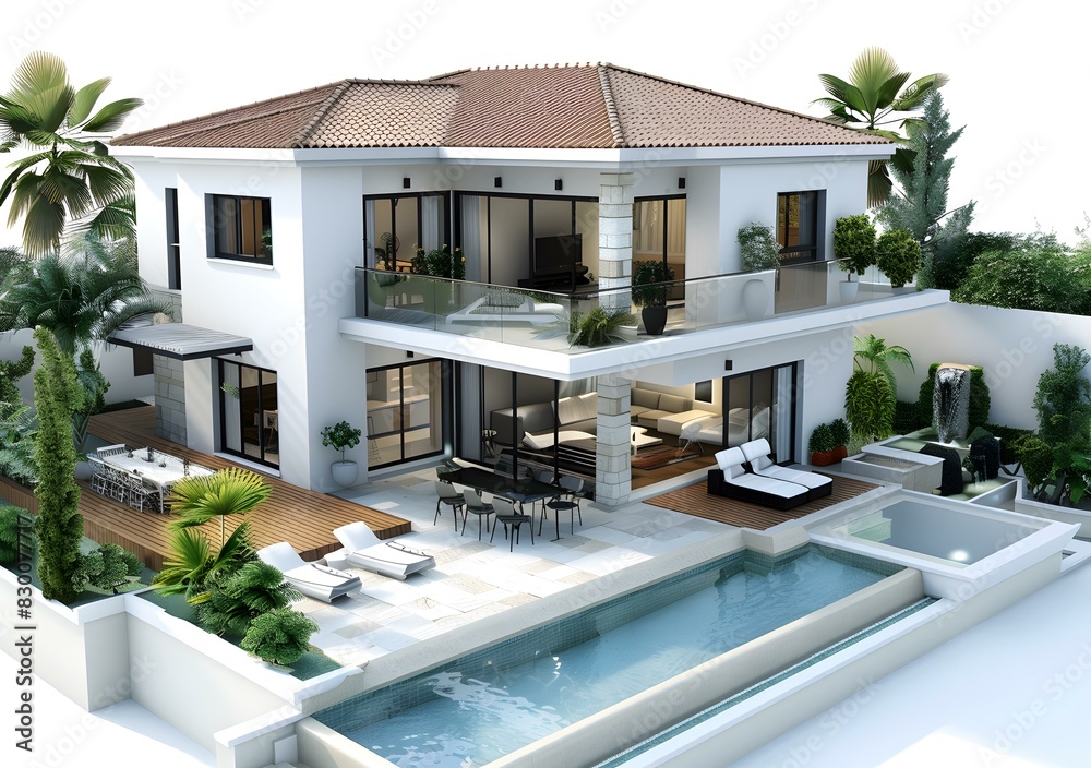 Modern house with swimming pool Modern house with swimming pool