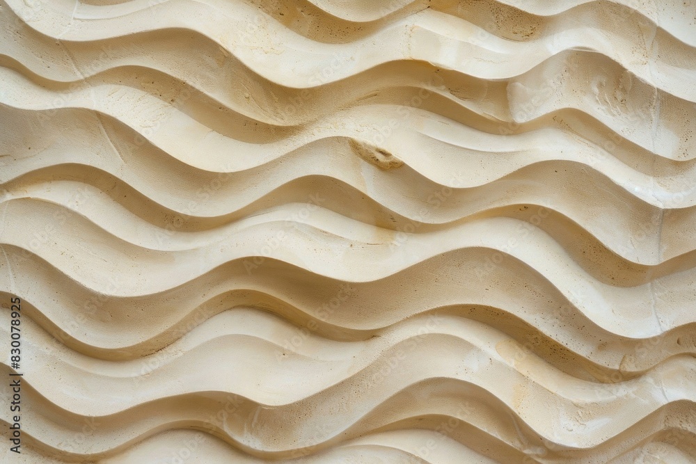 Stone and wood wavy pattern wall background for interior design, decor, travel, and home improvement concepts