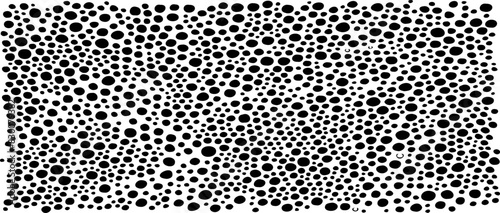 Black and white texture composed of irregular graphic elements. Distressed uneven grunge background. Abstract vector illustration. Overlay for interesting effect. Isolated on white background.