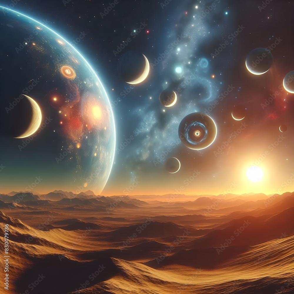 Obraz premium sunrise in space