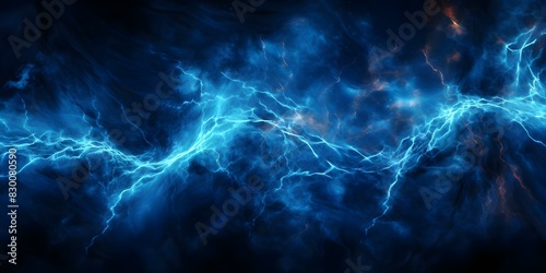 Abstract background of realistic electric lightning with powerful charge causing sparks. Concept Abstract Art, Electric Lightning, Powerful Charge, Sparks, Realistic Perspective