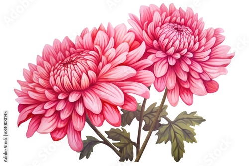 Chrysanthemum illustration isolated on white background