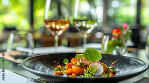 Elevated Plant-Based Cuisine  Gourmet Dishes at a Sustainable High-End Restaurant