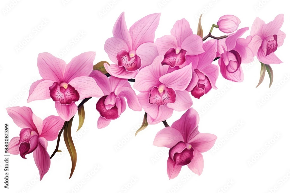 Orchid illustration isolated on white background Orchid illustration isolated on white background