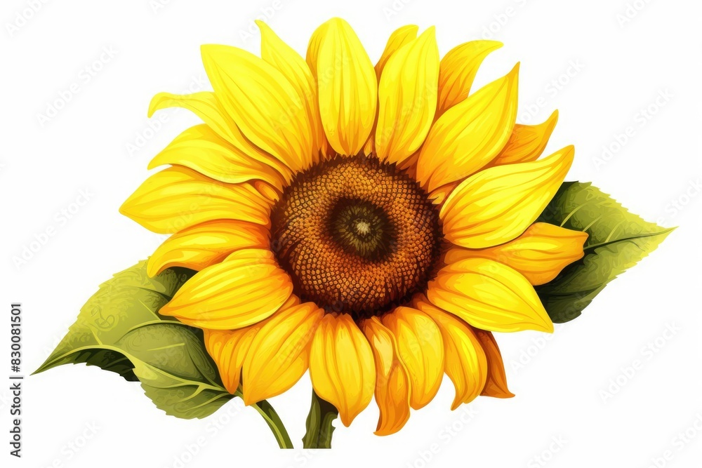 Fototapeta premium Sunflower illustration isolated on white background