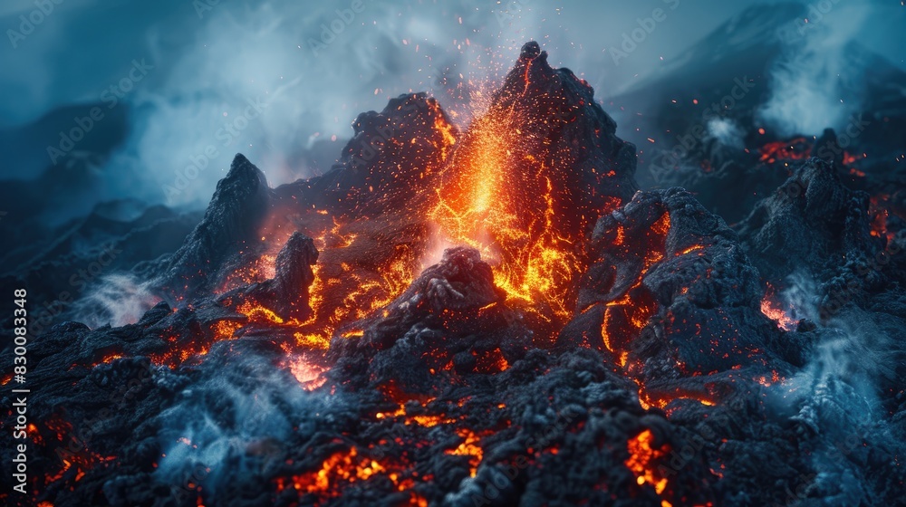 Volcanic eruption Volcanic eruption