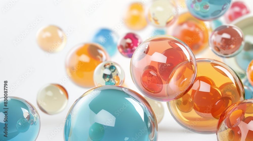 Abstract 3D Render of Spheres. isolated on white background Abstract 3D Render of Spheres. isolated on white background
