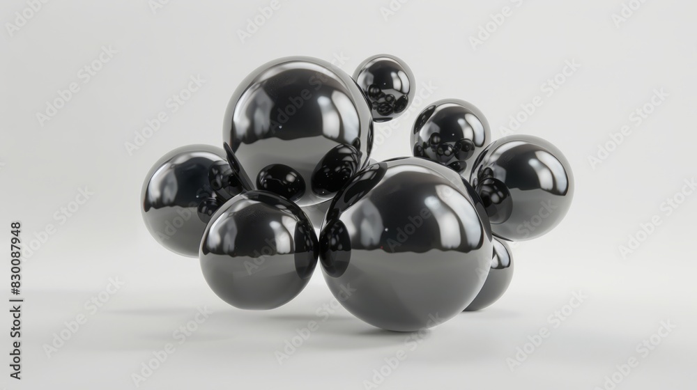 Abstract 3D Render of Spheres. isolated on white background Abstract 3D Render of Spheres. isolated on white background