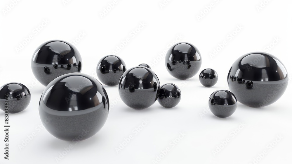 Abstract 3D Render of Spheres. isolated on white background Abstract 3D Render of Spheres. isolated on white background