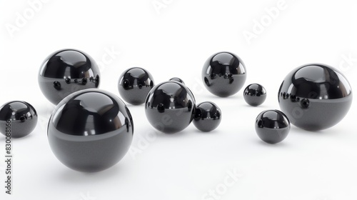 Abstract 3D Render of Spheres. isolated on white background