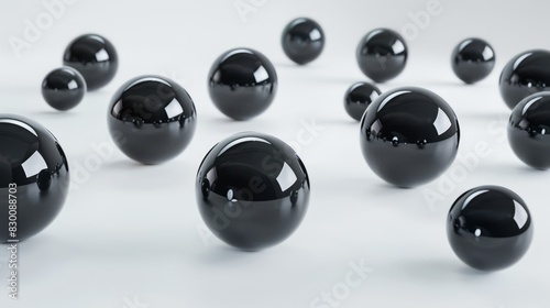 Abstract 3D Render of Spheres. isolated on white background