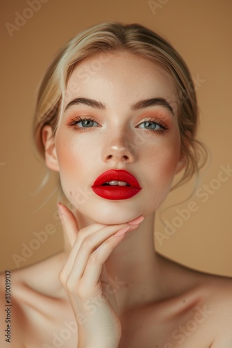 Glamorous Portrait for Beauty Advertisement Generative AI