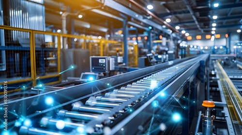 High-Tech Food Processing Plant Revolutionized by Blockchain Traceability and Automation