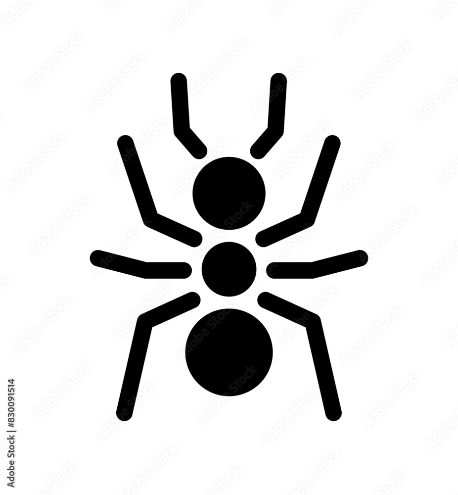 bicolor graphic top view illustration of an ant bicolor graphic top view illustration of an ant