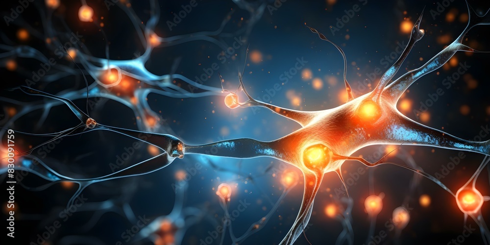 The Impact of Brain Neuron Synaptic Pathways on Cognitive Functions and Nerve Signals in the Cortex. Concept Neuroscience, Brain Function, Synaptic Pathways, Cognitive Processes, Nerve Signals