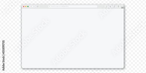web page mockup with toolbar 