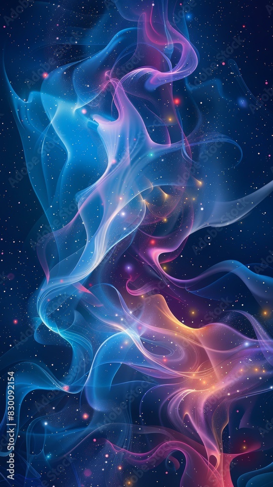 Obraz premium Colorful Nebulae in Space