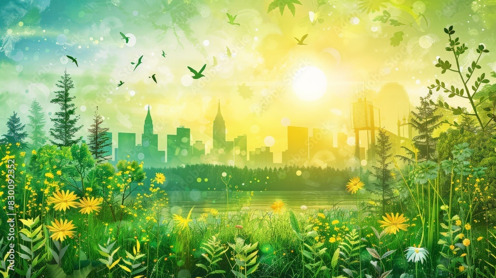 Environmental Health: elements like clean air, water, green spaces, and pollution control. Emphasize the connection between environment and public health.