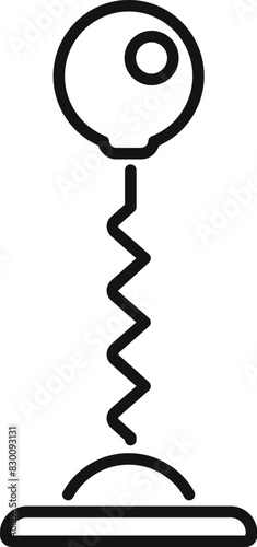 Black line drawing of a classic hand buzzer toy, used for practical jokes