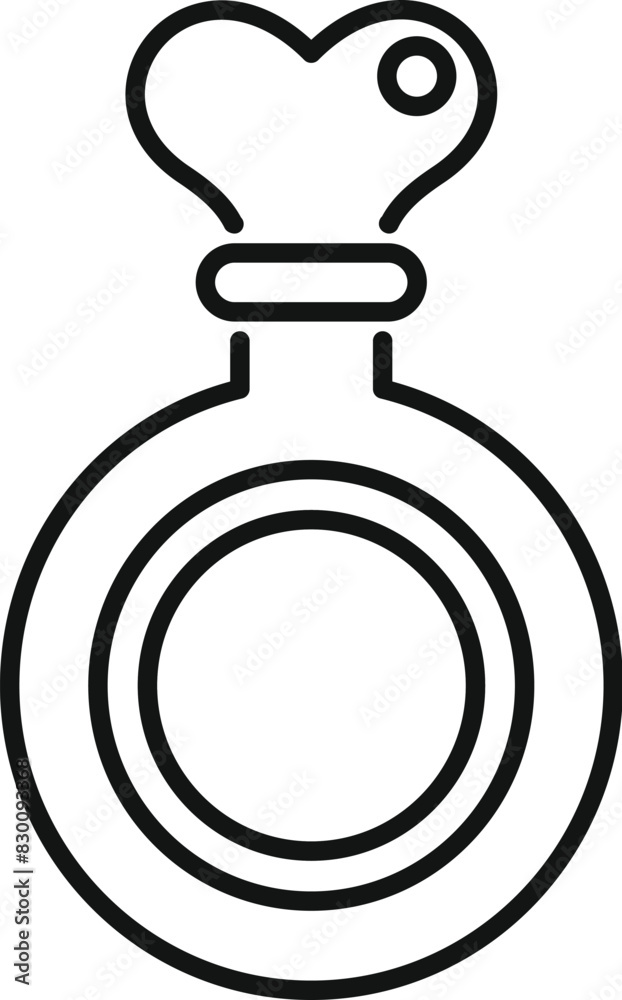 A simplified outline icon of a ring styled as a chicken or egg