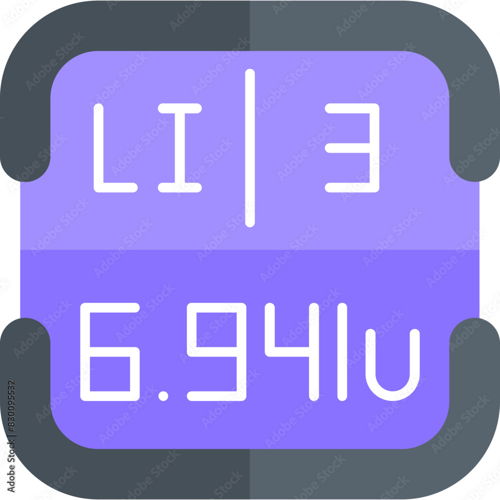 Lithium Periodic Table Element Icon Lithium Periodic Table Element Icon
