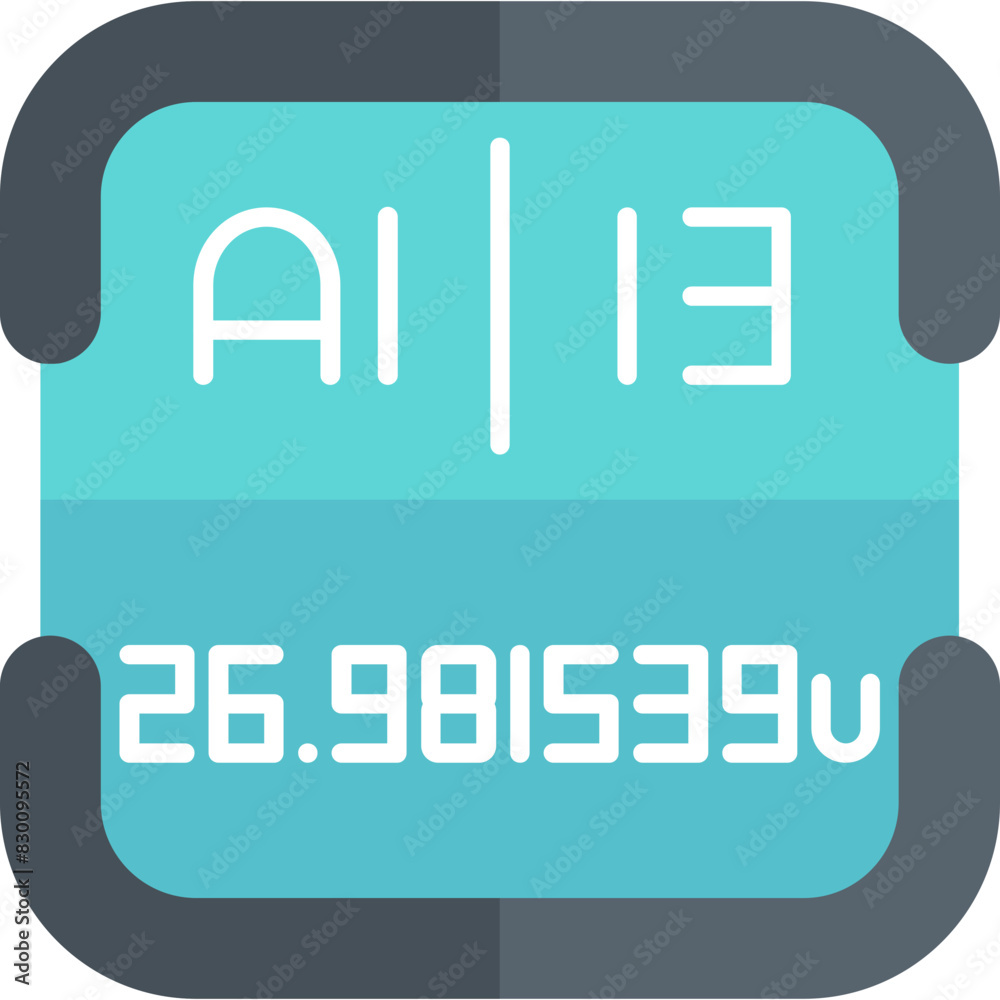 Aluminium Periodic Table Element Icon Aluminium Periodic Table Element Icon