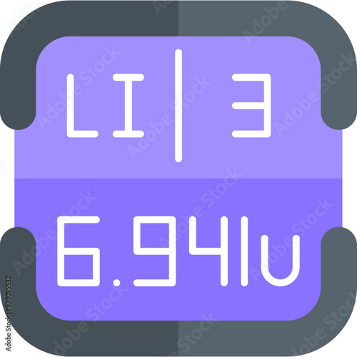 Lithium Periodic Table Element Icon