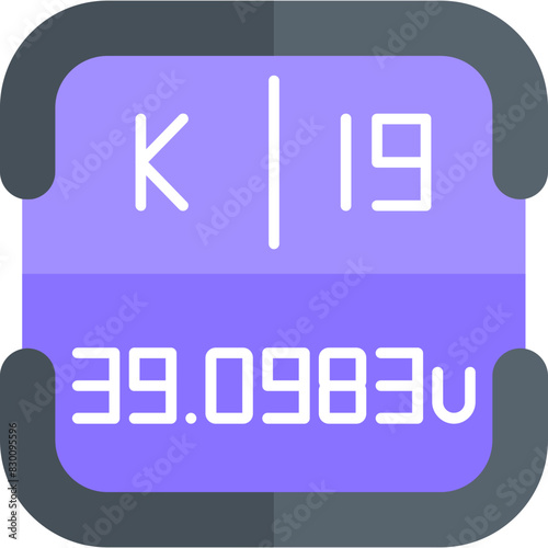Potassium Periodic Table Element Icon