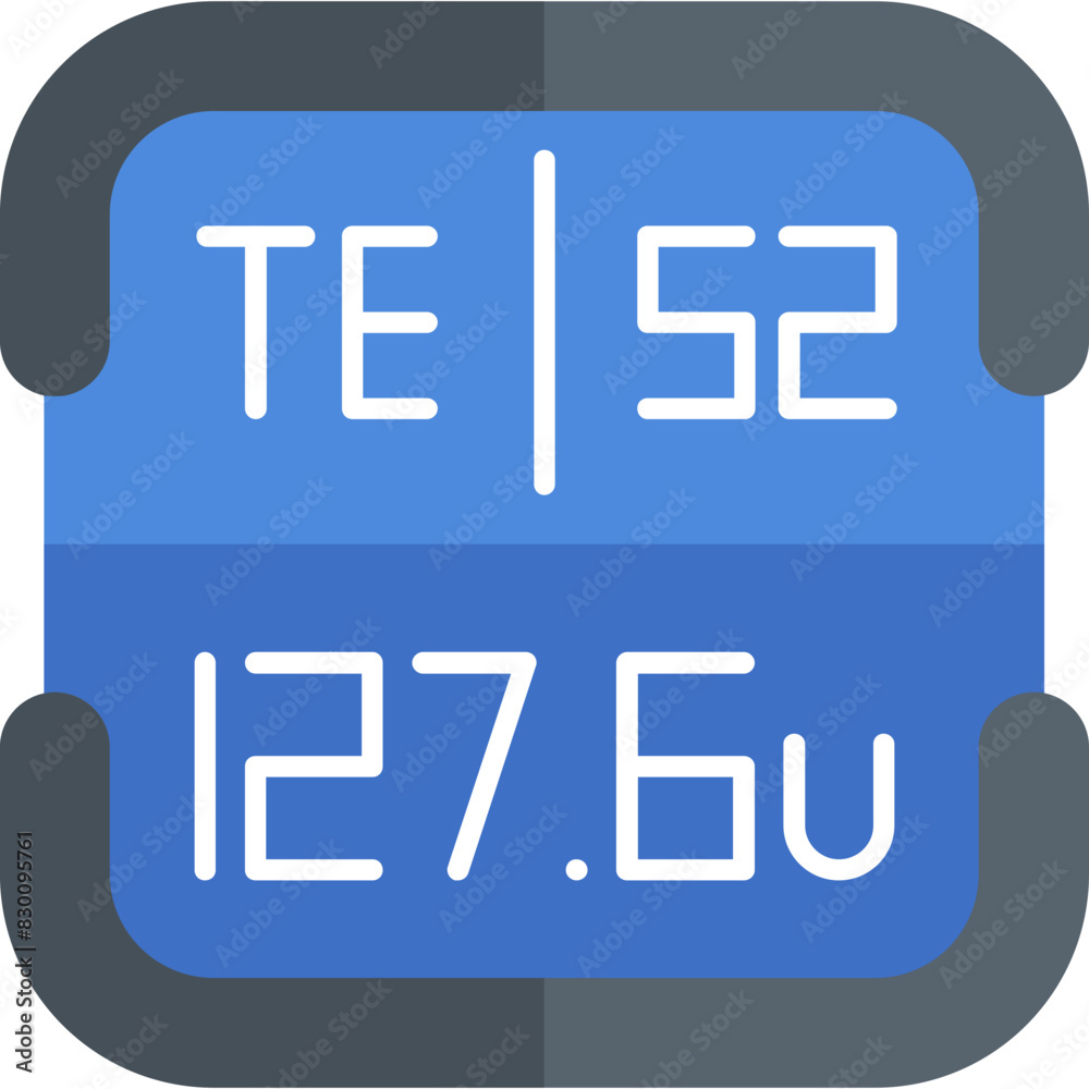 Tellurium Periodic Table Element Icon Tellurium Periodic Table Element Icon