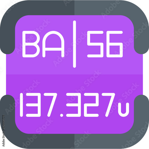 Barium Periodic Table Element Icon