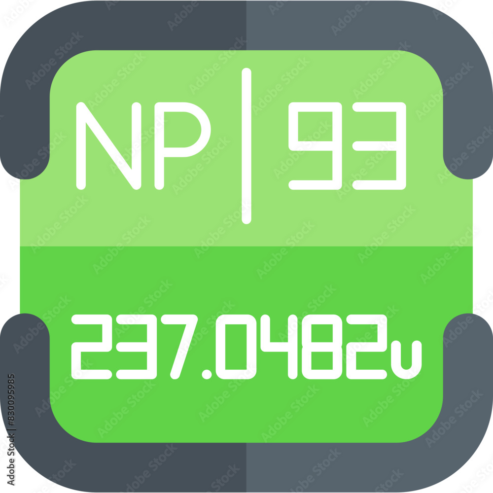 Neptunium Periodic Table Element Icon Neptunium Periodic Table Element Icon