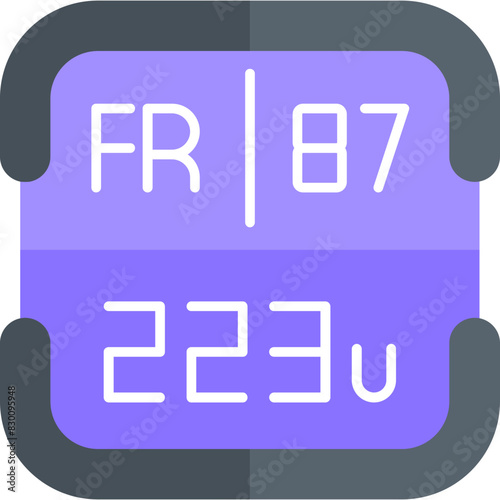Francium Periodic Table Element Icon