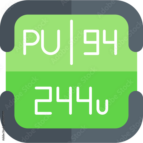 Plutonium Periodic Table Element Icon
