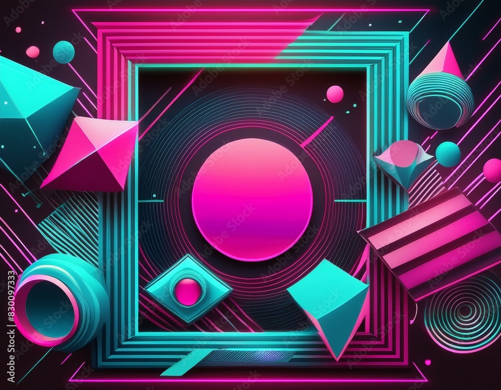 Obraz premium Abstract background with shapes