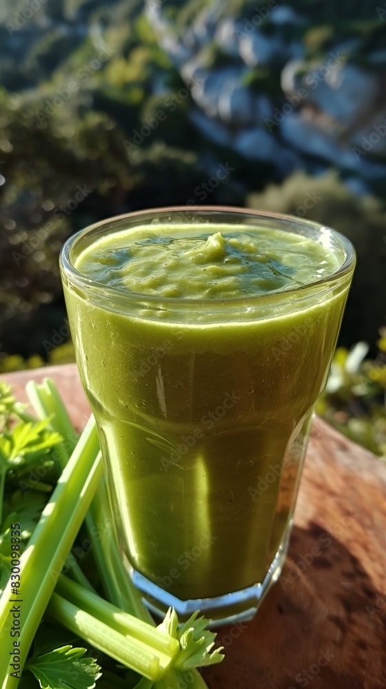 healthy drink, a glass of celery smoothies healthy drink, a glass of celery smoothies