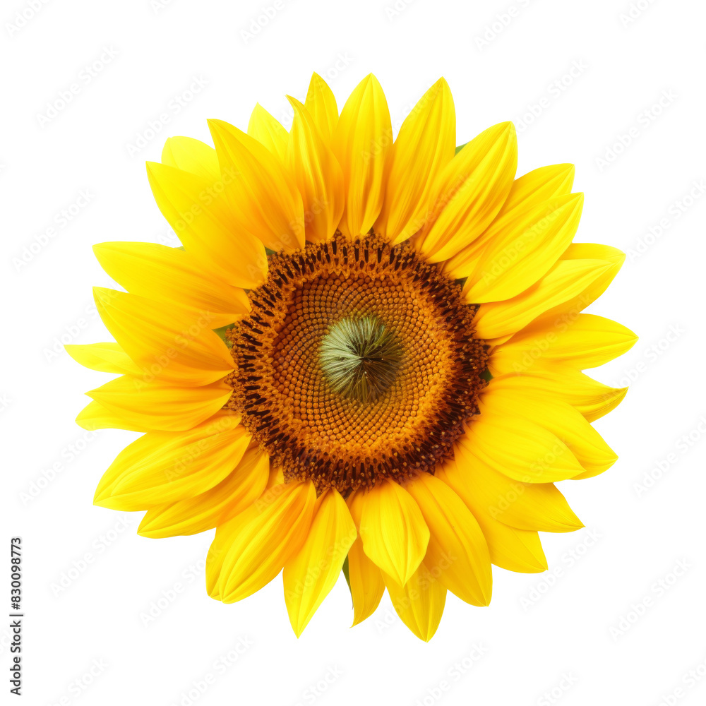 Sunflower on a transparant background, PNG, Generative AI Sunflower on a transparant background, PNG, Generative AI