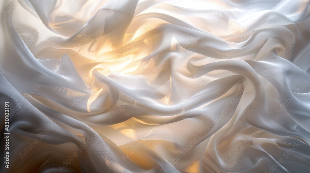 Fototapeta premium An abstract background with soft, flowing light creating a sense of movement and peace, no people
