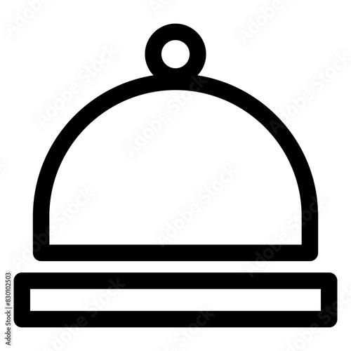 cloche line icon vector illustration  isolated on white background