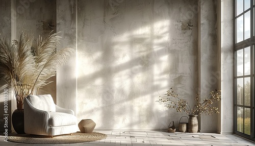 dining room with white wall UHD Wallpapar photo