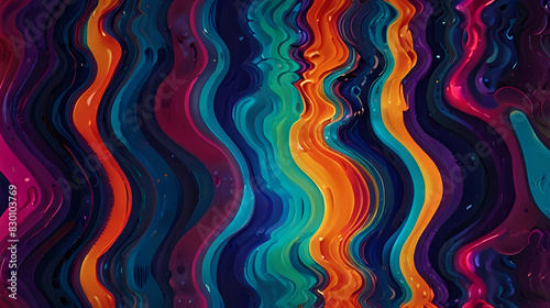 Fluid abstract background with neon colors